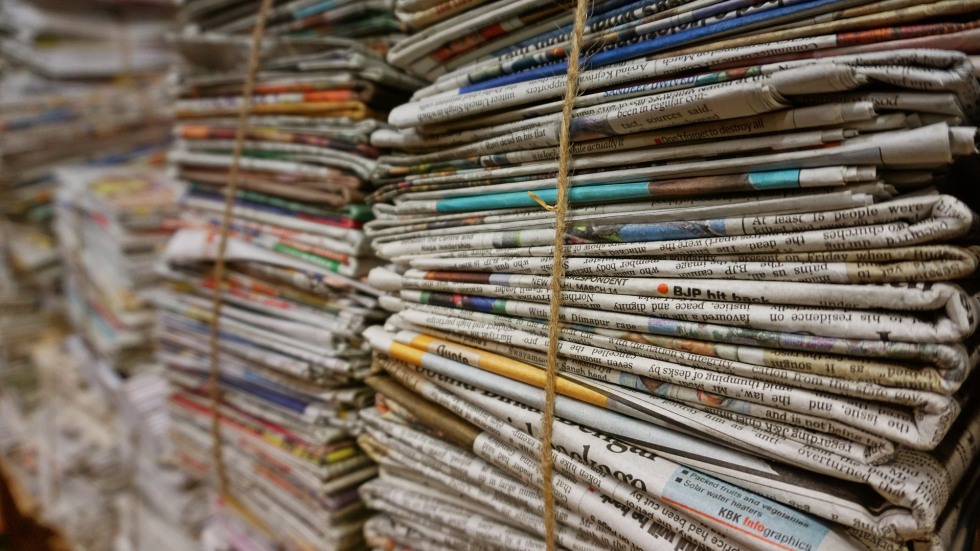 Newspaper stack 